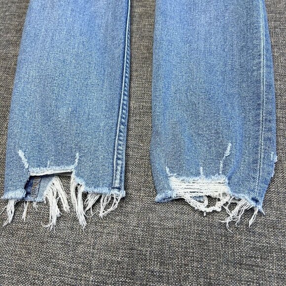 HM Curvy Jeggings Size 2 Ultra High‎ Waist Ankle Length Distressed Raw Hem - Picture 6 of 10